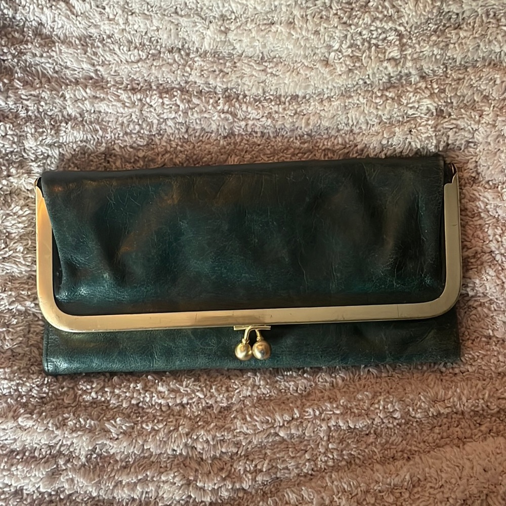 Hobo leather snap wallet